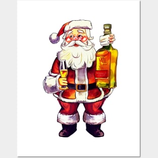 Drunk Santa Posters and Art